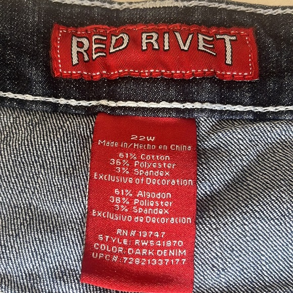 Red Rivet Women’s Straight Leg Jeans Size 22 - Picture 7 of 7